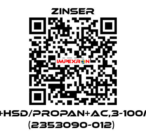 BD+HSD/Propan+AC,3-100mm (2353090-012)  Zinser