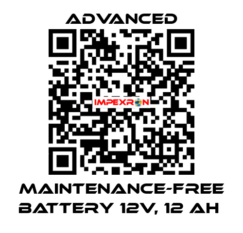 Maintenance-Free Battery 12V, 12 Ah  Advanced