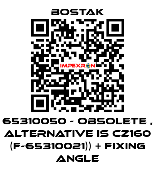65310050 - obsolete , alternative is CZ160 (F-65310021)) + fixing angle Bostak