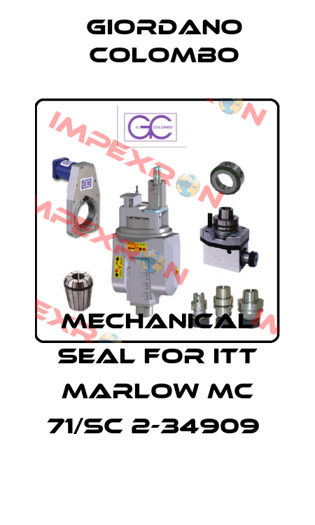 MECHANICAL SEAL FOR ITT MARLOW MC 71/SC 2-34909  GIORDANO COLOMBO