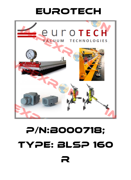 P/N:B000718; Type: BLSP 160 R EUROTECH
