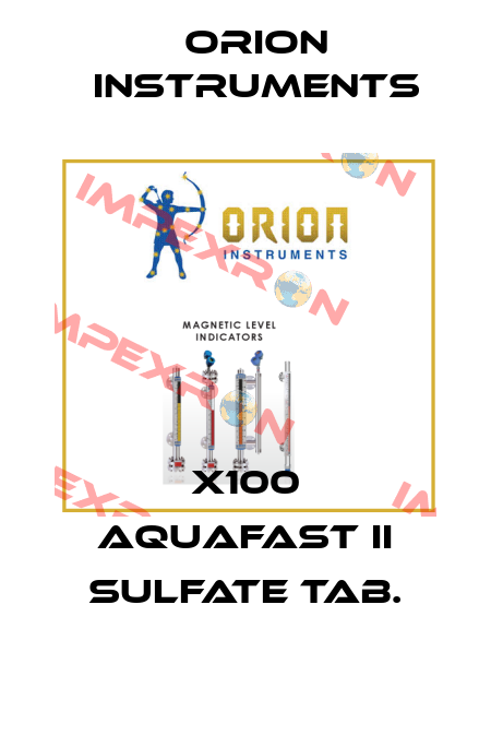 X100 AQUAFAST II SULFATE TAB. Orion Instruments