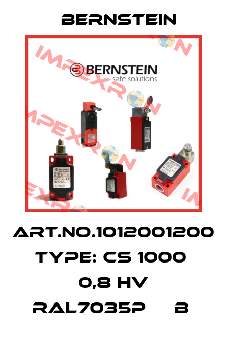 Art.No.1012001200 Type: CS 1000  0,8 HV RAL7035P     B  Bernstein
