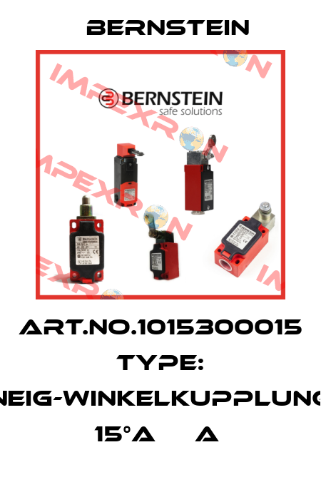 Art.No.1015300015 Type: NEIG-WINKELKUPPLUNG 15°A     A  Bernstein