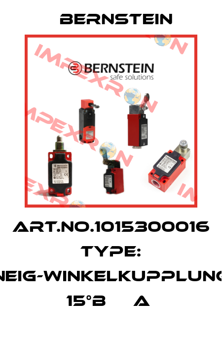 Art.No.1015300016 Type: NEIG-WINKELKUPPLUNG 15°B     A  Bernstein
