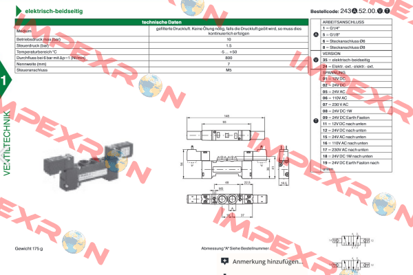 2431.52.00.35.02 (24V/DC) Pneumax