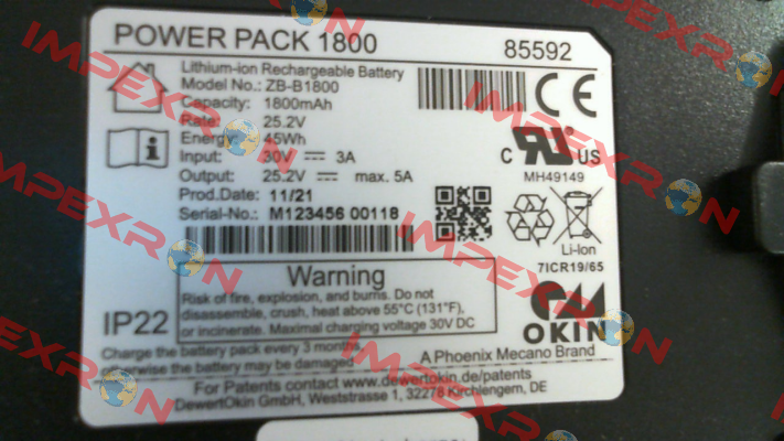 JLDP.11.011.000 //  Power Pack 1800 Okin
