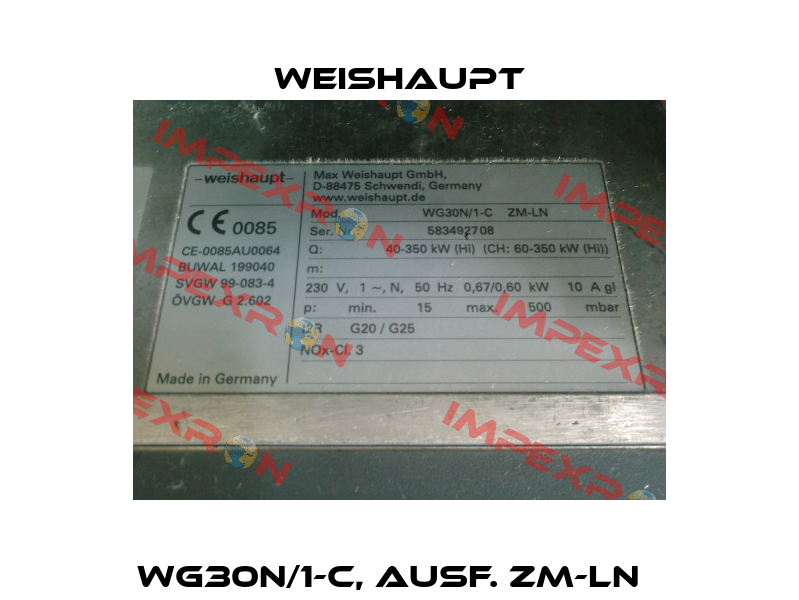 WG30N/1-C, Ausf. ZM-LN   Weishaupt
